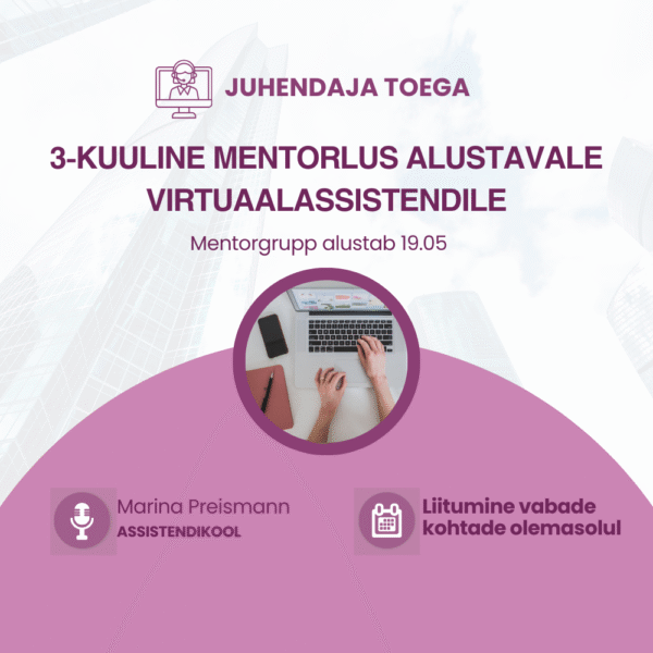 3-kuuline alustajate VAde mentorprogramm
